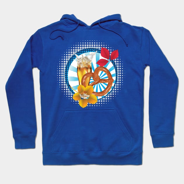 Pretzel with splashing Beer Hoodie by AnnArtshock